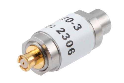 PE7470-3 - 3 dB Fixed Attenuator SMP Male to SMP Female Stainless Steel Body Rated to 1 Watt Up to 18 GHz
