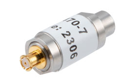 PE7470-7 - 7 dB Fixed Attenuator SMP Male to SMP Female Stainless Steel Body Rated to 1 Watt Up to 18 GHz