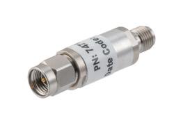 PE7471-2 - 2 dB Fixed Attenuator, 3.5mm Male to 3.5mm Female Aluminum Body Rated to 2 Watts Up to 26.5 GHz