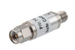 PE7471-6 - 6 dB Fixed Attenuator, 3.5mm Male to 3.5mm Female Aluminum Body Rated to 2 Watts Up to 26.5 GHz