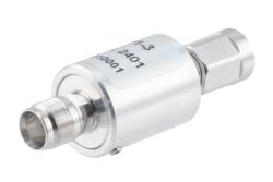 PE7491-3 - 3 dB Fixed Attenuator, NEX10 Male to NEX10 Female Aluminum Body Rated to 10 Watts Up to 6 GHz