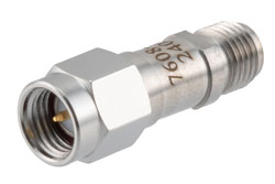 PE7608-30 - 30 dB RF fixed attenuator 2W, DC to 6GHz, SMA Male to SMA Female, Stainless Steel