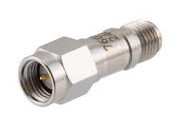 PE7608-6 - 6 dB RF fixed attenuator 2W, DC to 6GHz, SMA Male to SMA Female, Stainless Steel
