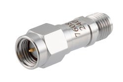 PE7608-8 - 8 dB RF fixed attenuator 2W, DC to 6GHz, SMA Male to SMA Female, Stainless Steel