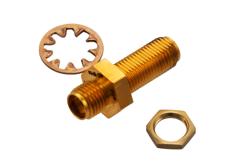PE7704-00 - 0 dB Fixed Attenuator Bulkhead for Cryogenic Application, 2.92mm Female to 2.92mm Female Copper Gold Plated Body Rated to 1 W, DC to 40 GHz