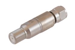 PE7752-1 - 1 dB Fixed Attenuator 75 Ohm F-Type Male to 75 Ohm F-Type Female Brass Tri-Metal body rated 1 Watt DC to 1 GHz