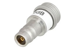 PE7AP1000-6 - 6 dB Fixed Attenuator, QN Male to QN Female Brass Tri-Metal Body Rated to 1 Watt Up to 3 GHz