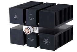 PE7AP150-10 - 10 dB Fixed Attenuator, N Male to N Female Directional Black Anodized Aluminum Heatsink Body Rated to 150 Watts Up to 8 GHz