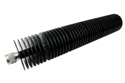 PE7AP200-20 - 20 dB Fixed Attenuator, N Male to N Female Directional Black Anodized Aluminum Heatsink Body Rated to 200 Watts Up to 18 GHz