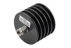 PE7AP4009-06 - 6 dB Fixed Attenuator, 2.92mm Male to 2.92mm Female Black Anodized Aluminum Heatsink Body Rated to 10 Watts Up to 40 GHz