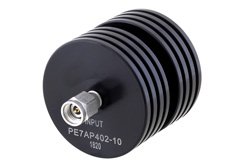 PE7AP402-10 - 10 dB Fixed Attenuator, 2.92mm Male to 2.92mm Female Directional Black Anodized Aluminum Heatsink Body Rated to 10 Watts Up to 40 GHz