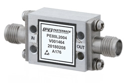 PE80L2004 - High Power Limiter, Field Replaceable SMA, 100W Peak Power, 15 us Recovery, 18 dBm Flat Leakage, 8 GHz to 12 GHz