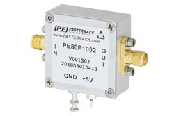 PE80P1002 - Power Detector, SMA, Postive Output Slope, 50 MHz to 3 GHz