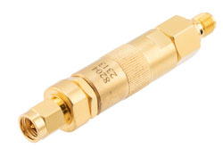 PE8204 - Adjustable Phase Trimmer, DC to 10 GHz, with an Adjustable Phase of 15 Deg. Per GHz and SMA Connectors, Brass Body