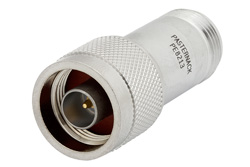 PE8213 - DC Block on Inner Conductor N Male to N Female Operating from 10 MHz to 18 GHz