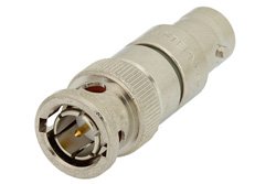 PE8233 - DC Block on Inner and Outer Conductor 75 Ohm BNC Male to BNC Female Operating From 100 MHz to 4 GHz