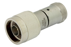 PE8251 - High Voltage DC Block on Inner Conductor N Male to N Female Operating From 10 MHz to 18 GHz