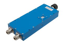 PE82P5015 - Adjustable Phase Shifter, DC to 4GHz, With an Adjustable Phase of 90 Deg. Per GHz  with N-type connector