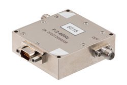 PE82P5018 - 6 Bit TTL Programmble Phase Shifter, 2 GHz to 4 GHz, 360 degree Phase Range, 5.625 degree Control Step Size, +27 dBm Max Pin, SMA