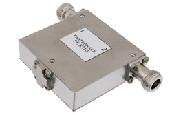 PE8310 - Isolator With 18 dB Isolation From 1 GHz to 2 GHz, 10 Watts And N Female