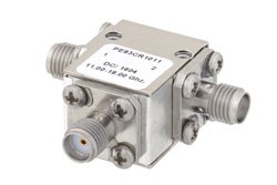 PE83CR1011 - High Power Circulator With 20 dB Isolation From 11 GHz to 18 GHz, 50 Watts And SMA Female
