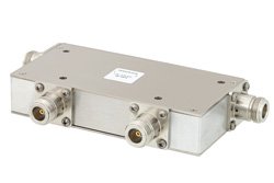PE83CR1016 - Dual Junction Circulator with 40 dB Isolation from 1.7 GHz to 2.2 GHz, 50 Watts and N Female