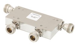 PE83CR1018 - Dual Junction Circulator with 40 dB Isolation from 2 GHz to 4 GHz, 50 Watts and N Female