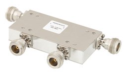 Dual Junction Circulator with 40 dB Isolation from 2 GHz to 4 GHz, 10 Watts and N Female