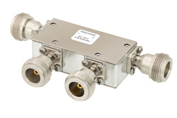 PE83CR1020 - Dual Junction Circulator With 36 dB Isolation From 4 GHz to 8 GHz, 10 Watts And N Female