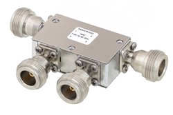 Dual Junction Circulator With 40 dB Isolation From 7 GHz to 12.4 GHz, 5 Watts And N Female