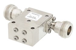 High Power Isolator With 18 dB Isolation From 4 GHz to 8 GHz, 50 Watts And N Female