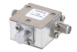 PE83IR1008 - High Power Isolator With 20 dB Isolation From 7 GHz to 12.4 GHz, 50 Watts And SMA Female