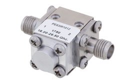 Dual Junction Isolator With 36 dB Isolation From 1 GHz to 2 GHz, 10 Watts And SMA Female