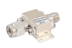 Isolator with 14 dB Isolation from 18 GHz to 26.5 GHz, 10 Watts and SMA Male to SMA Female
