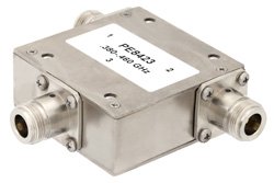 PE8423 - High Power Circulator With 20 dB Isolation From 380 MHz to 460 MHz, 1000 Watts And N Female