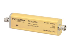 PE85N1007 - 3.5mm Precision Calibrated Noise Source Module, Output ENR of 13 dB, +28 VDC, 10 MHz to 26 GHz, Calibration Standard