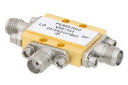 PE86X1003 - Double Balanced Mixer Operating From 7 GHz to 14 GHz With an IF Range From DC to 5 GHz And LO Power of +13 dBm, Field Replaceable SMA