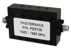 PE8709 - 4 Section Bandpass Filter With SMA Female Connectors Operating From 1.92 GHz to 1.98 GHz With a 60 MHz Passband