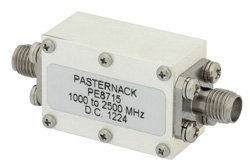 PE8715 - 5 Section Highpass Filter With SMA Female Connectors Operating From 1 GHz to 2.5 GHz
