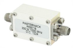 PE8718 - 5 Section Highpass Filter With SMA Female Connectors Operating From 300 MHz to 1,000 MHz