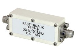 PE8719 - 5 Section Lowpass Filter With SMA Female Connectors Operating From DC to 100 MHz