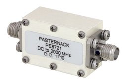 Bandpass Filter With SMA Female Connectors Operating From 3300 MHz To 3700 MHz With a 400 MHz Passband