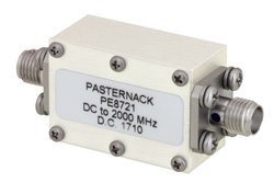 PE8721 - 5 Section Lowpass Filter With SMA Female Connectors Operating From DC to 2 GHz