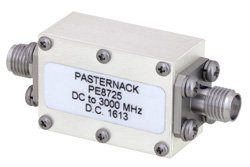 PE8725 - 5 Section Lowpass Filter With SMA Female Connectors Operating From DC to 3 GHz