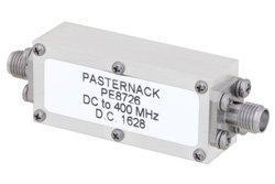 PE8726 - 5 Section Lowpass Filter With SMA Female Connectors Operating From DC to 400 MHz