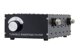 PE8729 - 5 Section Tunable Band Pass Filter With N Female Connectors Operating From 250 MHz to 500 MHz With a 5% Bandwidth