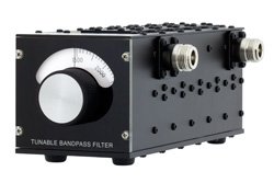 PE8733 - 5 Section Tunable Band Pass Filter With N Female Connectors Operating From 1.5 GHz to 3 GHz With a 5% Bandwidth
