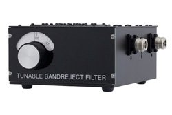 PE8734 - 3 Section Tunable Band Reject Filter With N Female Connectors Operating From 100 MHz to 200 MHz With a 1% Bandwidth