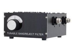 PE8736 - 3 Section Tunable Band Reject Filter With N Female Connectors Operating From 250 MHz to 500 MHz With a 1% Bandwidth