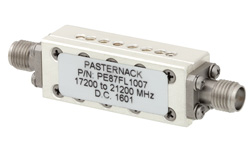 PE87FL1007 - 8 Section Bandpass Filter With SMA Female Connectors Operating From 17.2 GHz to 21.2 GHz With a 4 GHz Passband